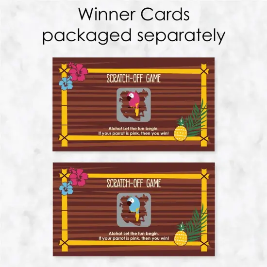 Big Dot of Happiness Tiki Luau - Tropical Hawaiian Summer Party Game Scratch Off Cards - 22 Count {4}