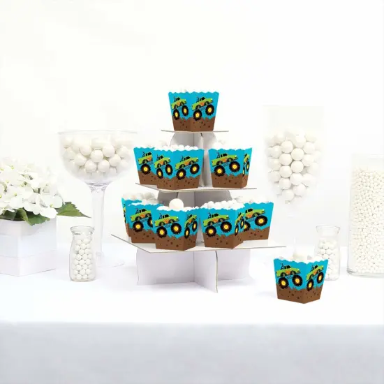 Big Dot of Happiness Smash and Crash - Monster Truck - Party Mini Favor Boxes - Boy Birthday Party Treat Candy Boxes - Set of 12 {4}