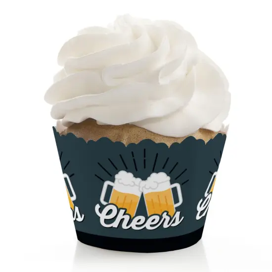 Big Dot of Happiness Cheers and Beers Happy Birthday - Birthday Party Decorations - Party Cupcake Wrappers - Set of 12 {1}
