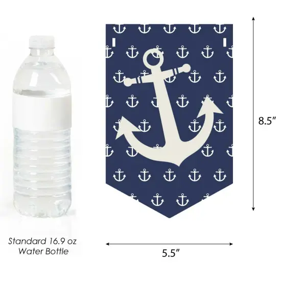 Big Dot of Happiness Ahoy - Nautical - Baby Shower Bunting Banner - Anchor Party Decorations - Welcome Baby {3}