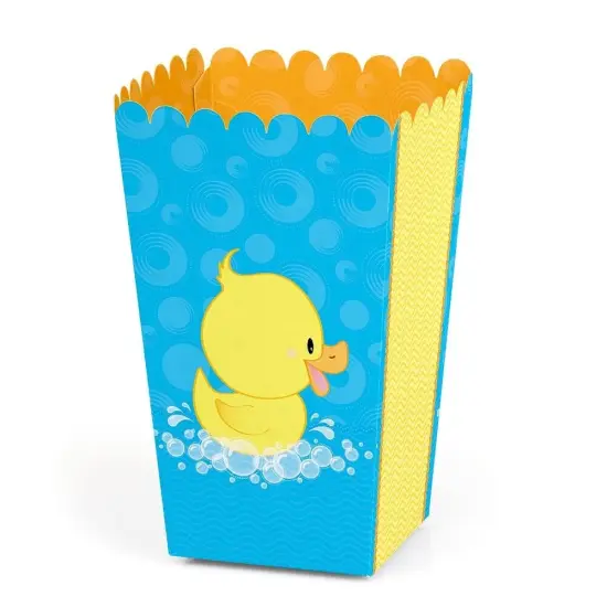 Big Dot of Happiness Ducky Duck - Baby Shower or Birthday Favor Popcorn Treat Boxes - Set of 12 {1}