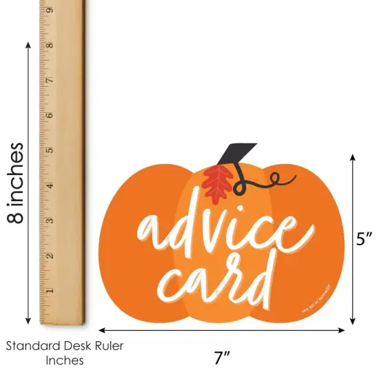Big Dot of Happiness Fall Pumpkin - Pumpkin Wish Card Halloween or Thanksgiving Baby Shower Activities - Shaped Advice Cards Game - Set of 20 {6}