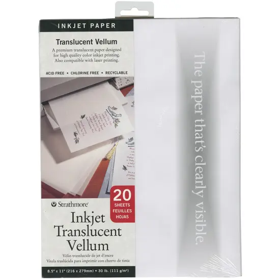 Strathmore Translucent Ink Jet Vellum 20/Pkg-8.5"X11" {1}