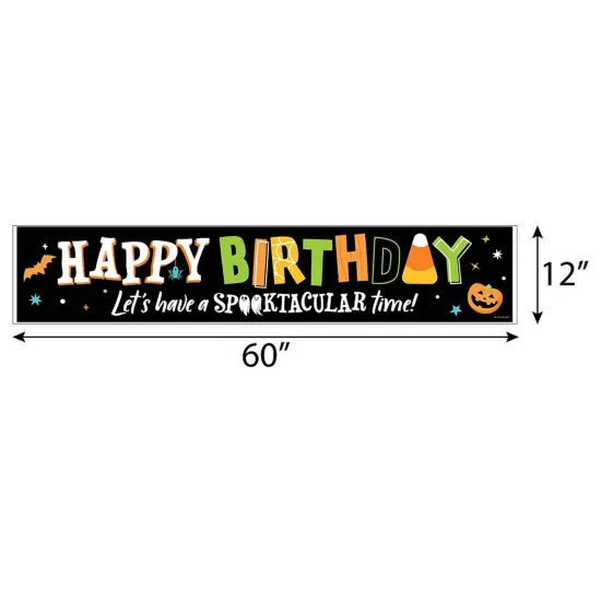Big Dot of Happiness Jack-O'-Lantern Halloween - Happy Birthday Kids Halloween Decorations Party Banner {3}