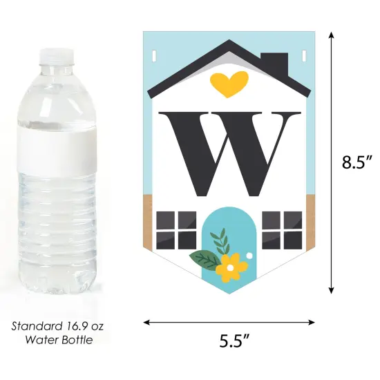 Big Dot of Happiness Welcome Home Housewarming - New Sweet Home Bunting Banner - Party Decorations - Welcome Home {4}