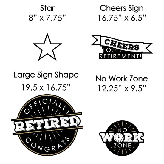 Big Dot of Happiness Happy Retirement - Yard Sign & Outdoor Lawn Decorations - Retirement Party Yard Signs - Set of 8 {7}