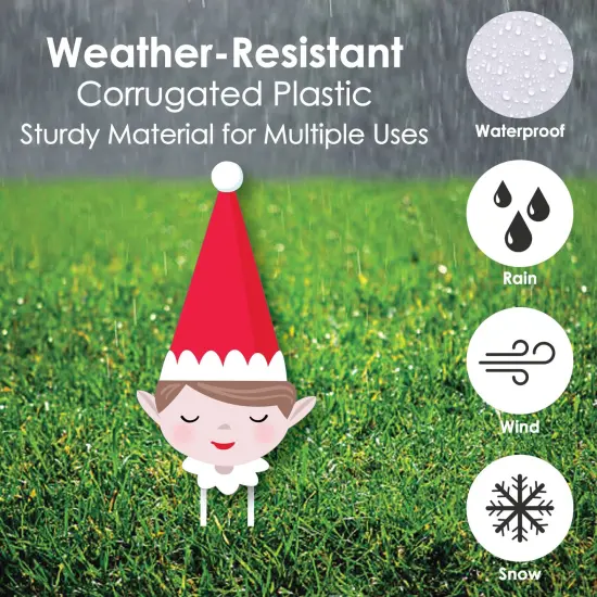 Big Dot of Happiness Elf Squad - Lawn Decorations - Outdoor Kids Elf Christmas and Birthday Party Yard Decorations - 10 Piece {6}