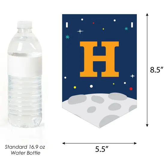 Big Dot of Happiness 2nd Birthday Two the Moon - Outer Space Second Birthday Party Bunting Banner - Party Decorations - Happy 2nd Birthday {4}