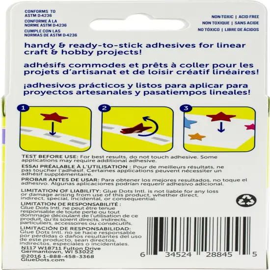 Glue Dots Glue Lines Roll-Clear-1" 200pcs {2}