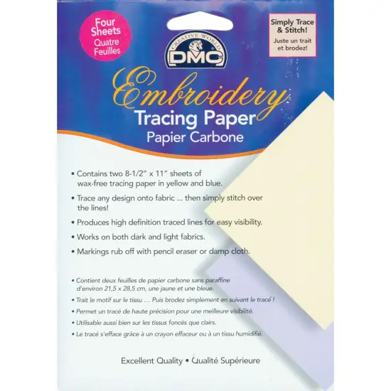 DMC Embroidery Tracing Paper 8.5"X11" 4/Pkg {1}