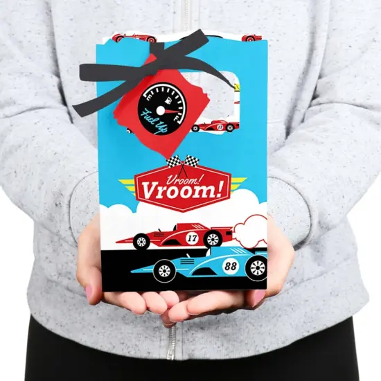 Big Dot of Happiness Let's Go Racing - Racecar - Baby Shower or Race Car Birthday Party Favor Boxes - Set of 12 {6}