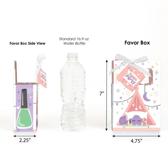 Big Dot of Happiness Pajama Slumber Party - Girls Sleepover Birthday Party Favor Boxes - Set of 12 {3}