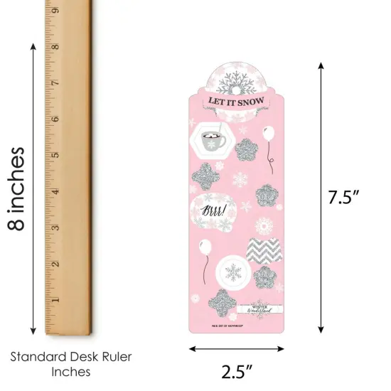 Big Dot of Happiness Pink Winter Wonderland - Holiday Snowflake Birthday Party and Baby Shower Favor Kids Stickers - 16 Sheets - 256 Stickers {4}
