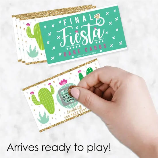 Big Dot of Happiness Final Fiesta - Last Fiesta Bachelorette Party Game Scratch Off Dare Cards - 22 Count {3}