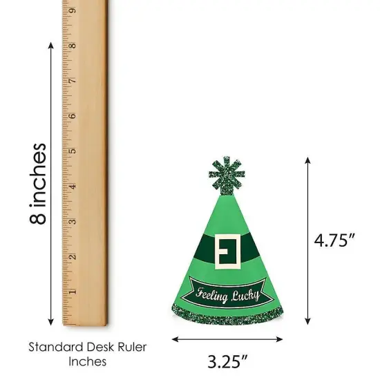 Big Dot of Happiness St. Patrick's Day - Mini Cone Saint Paddy's Day Party Hats - Small Little Party Hats - Set of 8 {7}