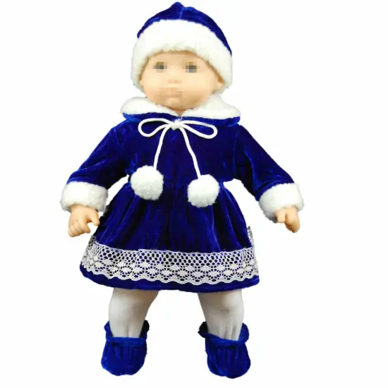 The Queen's Treasures 15 In Doll Clothes Blue Velvet Complete Dress Outfit {2}
