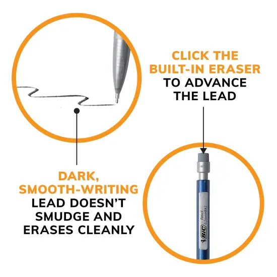 BIC Xtra-Precision Mechanical Pencils with Erasers, Fine Point (0.5mm), Six 24-Count Packs Mechanical Drafting Pencil Set, 144 Pencils {4}