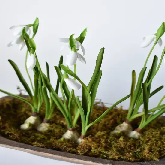 10" Faux Standing Snowdrop w/Bulb {6}