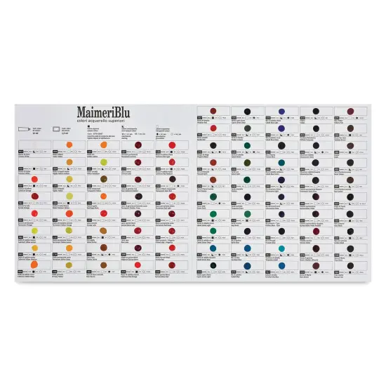 Maimeri Blu Artist Watercolor - 90 Color Dot Card {1}