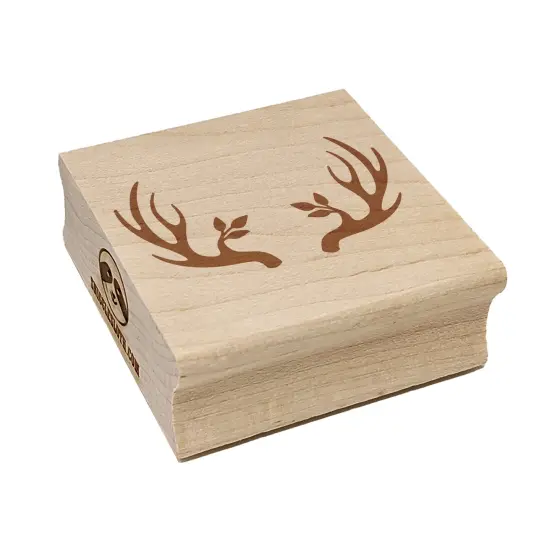 Deer Antlers Plant Detail Square Rubber Stamp for Stamping Crafting {7}