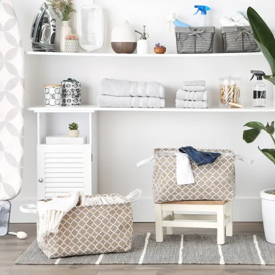 DII Stonewash Blue Small Oval Crochet Bath Mat {5}