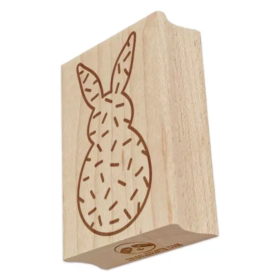 Bunny Pattern Sprinkles Easter Rabbit Rectangle Rubber Stamp for Stamping Crafting {7}