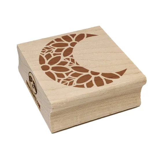 Intricate Geometric Flower Moon Square Rubber Stamp for Stamping Crafting {7}