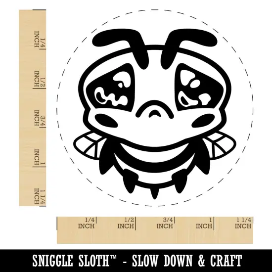 Cute Bee Sad Rubber Stamp for Stamping Crafting Planners {1}