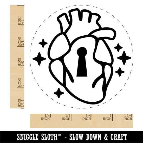 Magic Heart Keyhole Rubber Stamp for Stamping Crafting Planners {1}