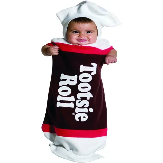 Child's Classic Tootsie Roll Chocolate Candy Baby Bunting Costume 3-9 Months {1}