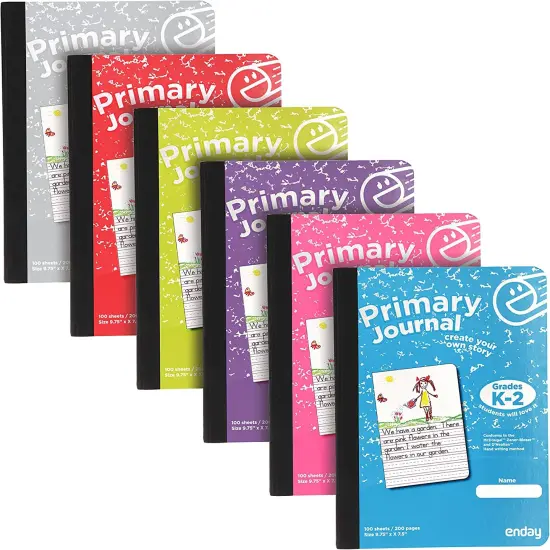 Enday 100 Ct.Primary Journal Story Composition Books Gray {2}