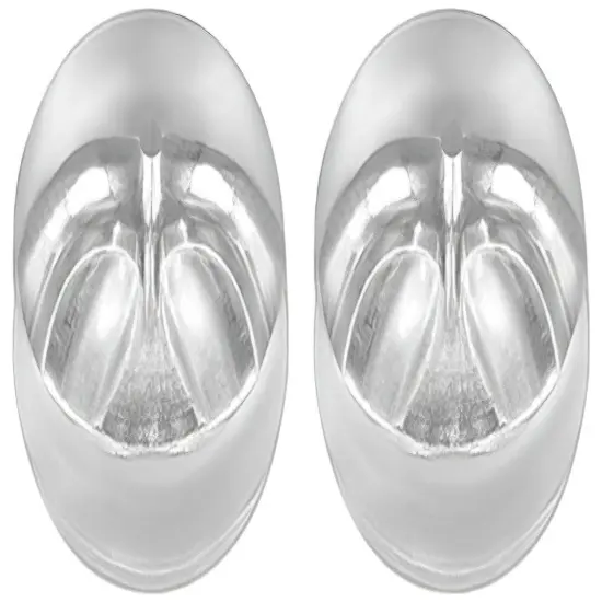 2 14K White Gold Friction Ear Nut with Silicone Cushion 5.00mm Wide x 4.2mm High {1}