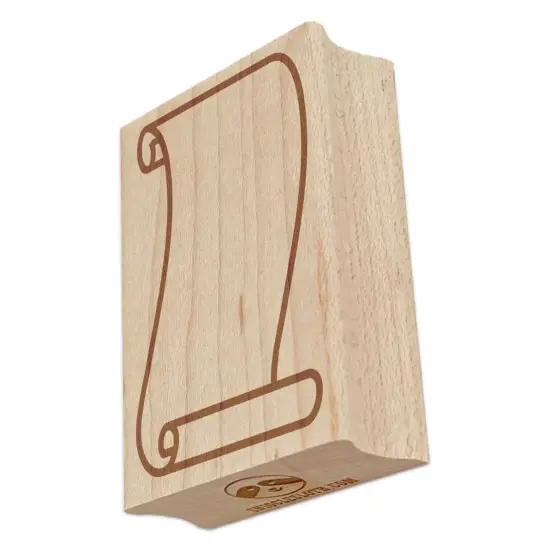 Blank Scroll Rectangle Rubber Stamp for Stamping Crafting {7}