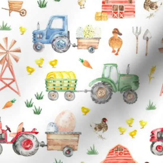 Various Fabrics by the Yard or Fat Quarter Spring Farm Duck Easter Gender Neutral Custom Printed Fabric by Spoonflower {7}