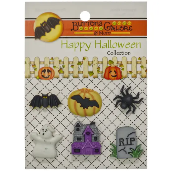 Buttons Galore and More Halloween Craft & Sewing Buttons - Happy Hauntings - 18 Buttons {2}