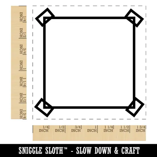 Cute Blank List Note Box Taped Corners Square Rubber Stamp for Stamping Crafting {1}
