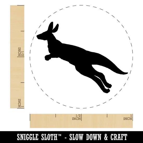 Kangaroo Jumping Solid Rubber Stamp for Stamping Crafting Planners {1}