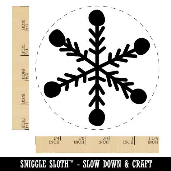 Snowflake Doodle Winter Rubber Stamp for Stamping Crafting Planners {1}