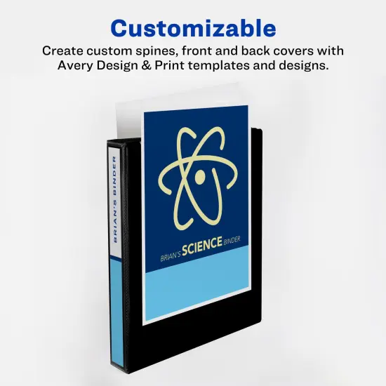 Avery Durable View 3 Ring Binder, 1" Slant Rings, 1 White Binder (17012) - 12 Pack {3}