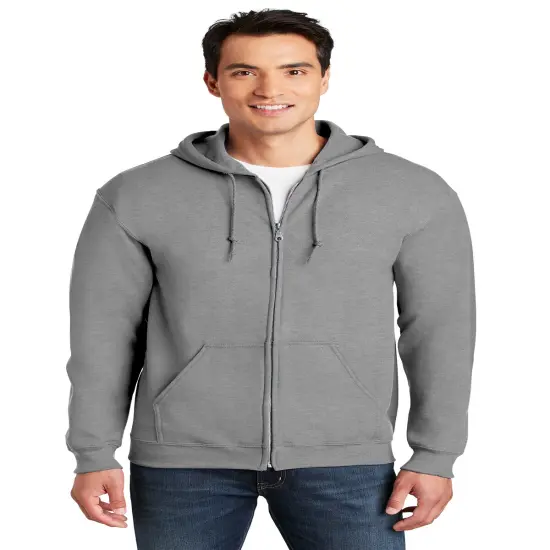 Gildan&reg; Heavy Blend Long Sleeve Full-Zip Hooded Sweatshirt Sport grey {1}