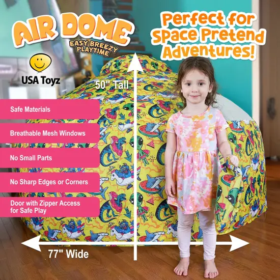 USA Toyz Air Dome Dinosaur Shark Pop Up Tent for Kids {6}