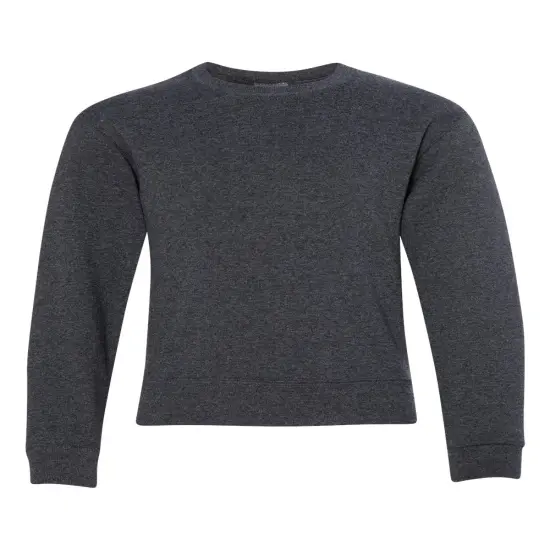 JERZEES&reg; NuBlend Youth Crewneck Sweatshirt Black heather {1}