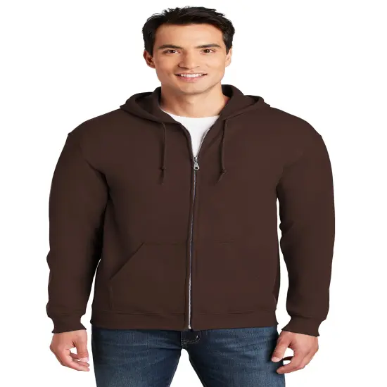 Gildan&reg; Heavy Blend Long Sleeve Full-Zip Hooded Sweatshirt Dark chocolate {1}