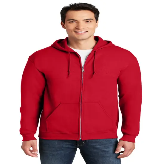 Gildan&reg; Heavy Blend Long Sleeve Full-Zip Hooded Sweatshirt Red {1}