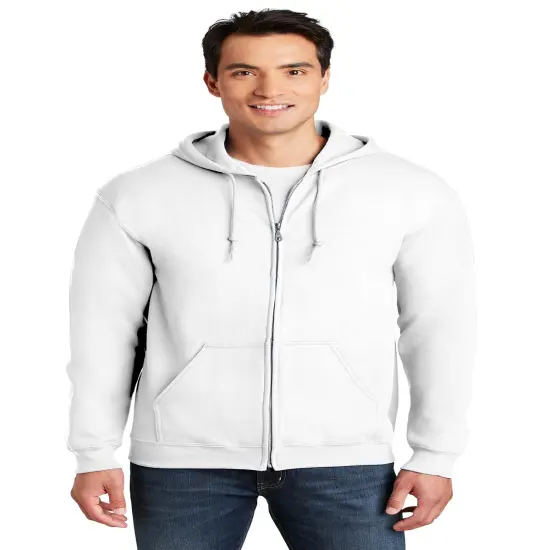 Gildan&reg; Heavy Blend Long Sleeve Full-Zip Hooded Sweatshirt White {1}