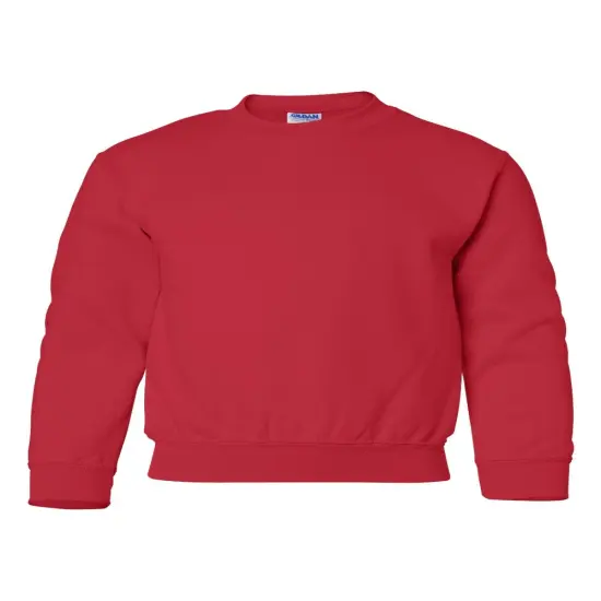 Gildan&reg; Heavy Blend Youth Crew Neck Long Sleeve Sweatshirt Red {1}