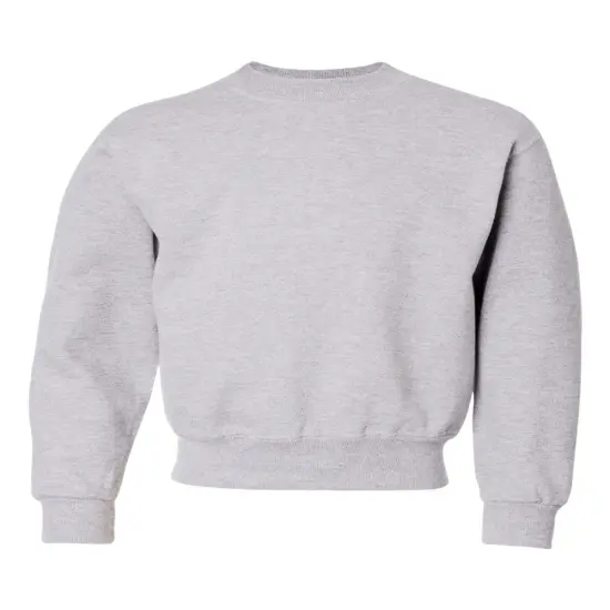 JERZEES&reg; NuBlend Youth Crewneck Long Sleeve Sweatshirt Ash {1}