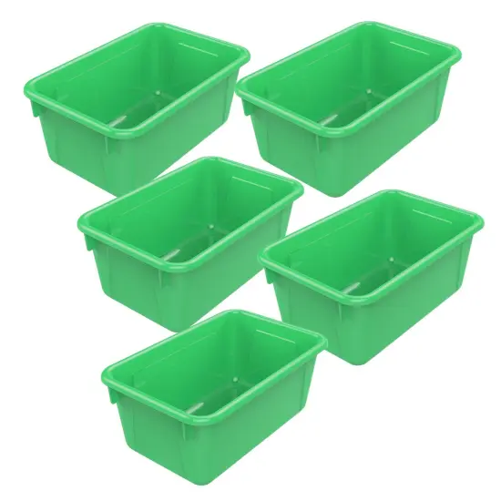 Small Cubby Bin, Green, Pack of 5 {1}