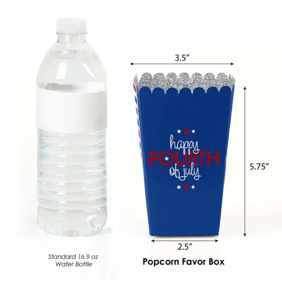 Big Dot of Happiness 4th of July - Independence Day Party Favor Popcorn Treat Boxes - Set of 12 {3}