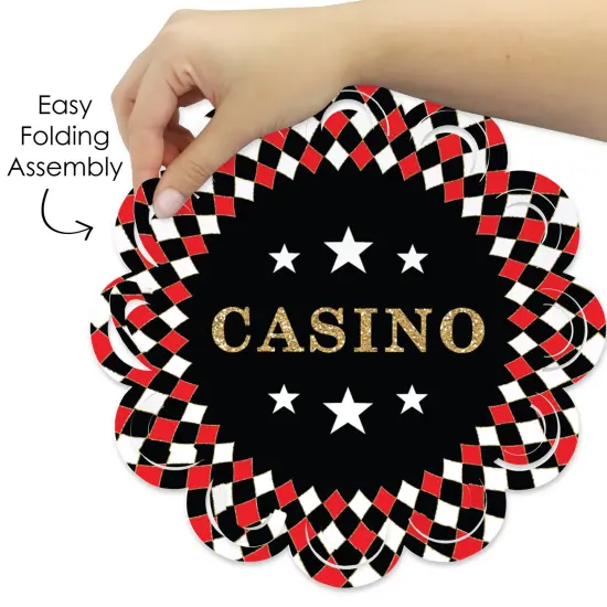 Big Dot of Happiness Las Vegas - Casino Party Round Table Decorations - Paper Chargers - Place Setting For 12 {6}